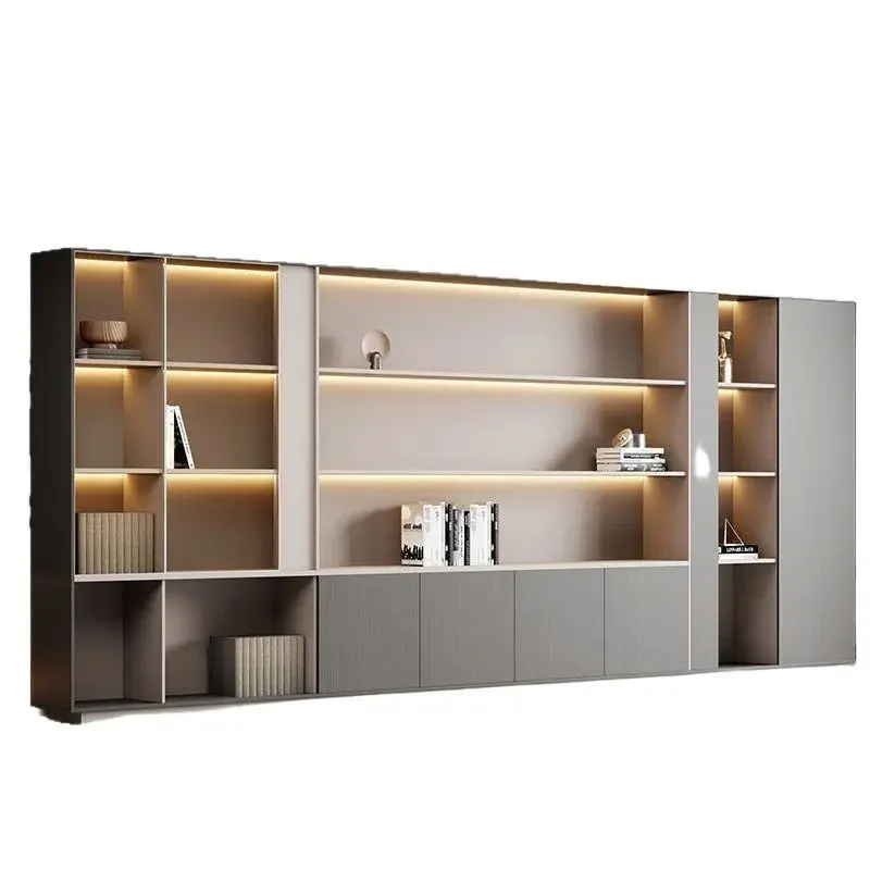 File cabinets Wooden data cabinetswith lock Background Modern office Archives