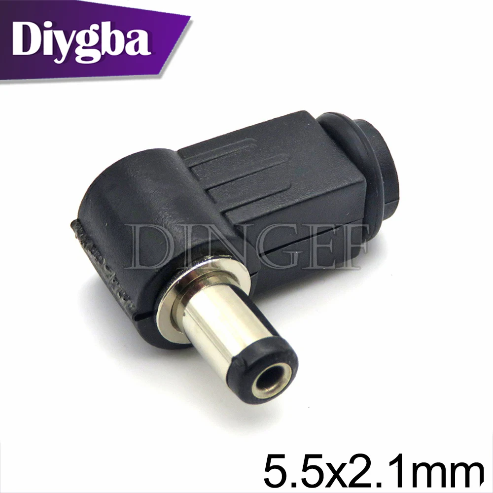 5 قطعة 5.5*2.5 مللي متر تيار مستمر التوصيل 90 درجة الكوع 5.5*2.1 مللي متر تيار مستمر قابس طاقة الأسلاك الجمعية سلك لحام نوع 4.8x1.7 مللي متر 4.0x1.7 مللي متر DIYGBA