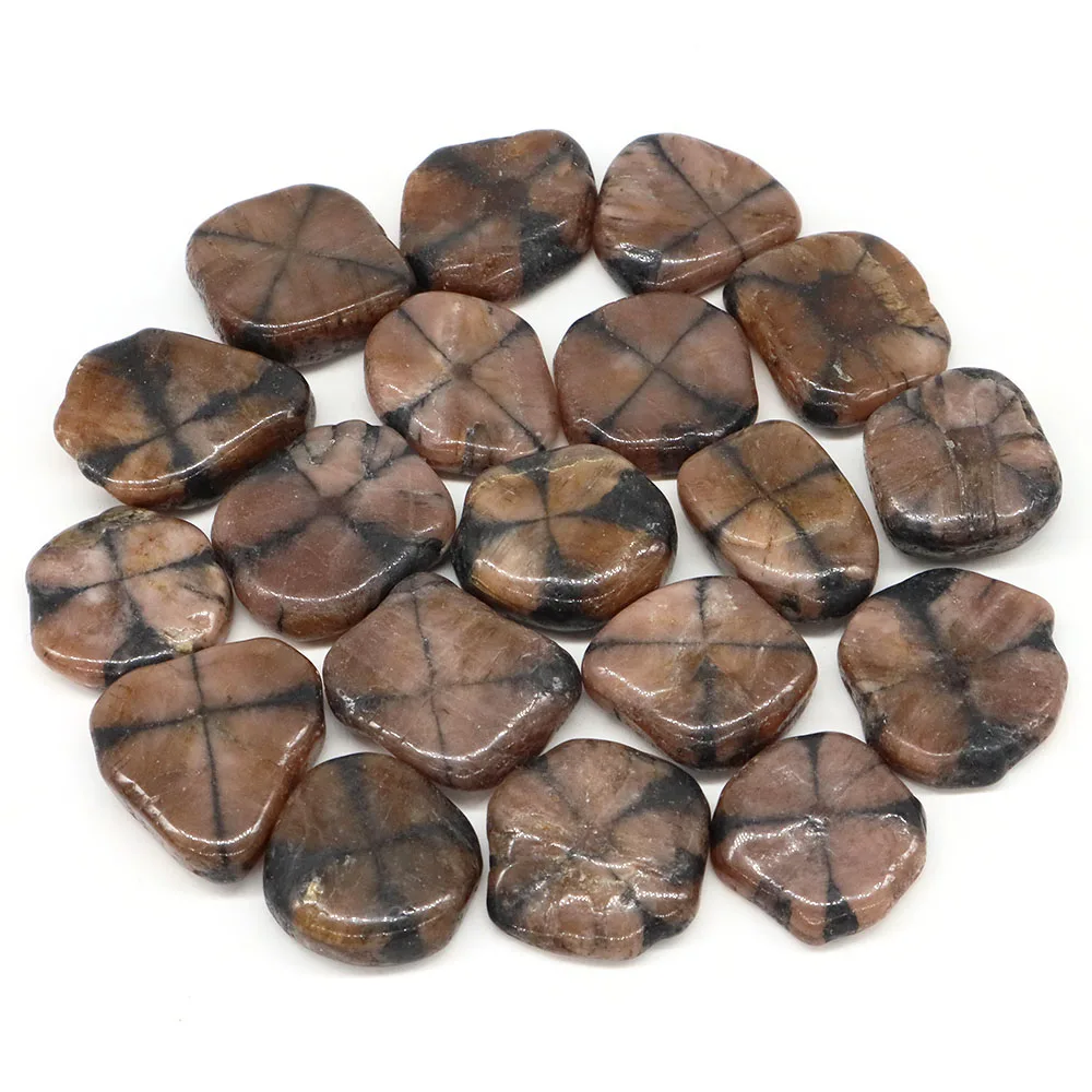 Natural Tumbled Stone Chiastolite Flake Crystal Reiki Gemstone Energy Ore Minerals Specimen Home Garden Tank Aquarium Decoration