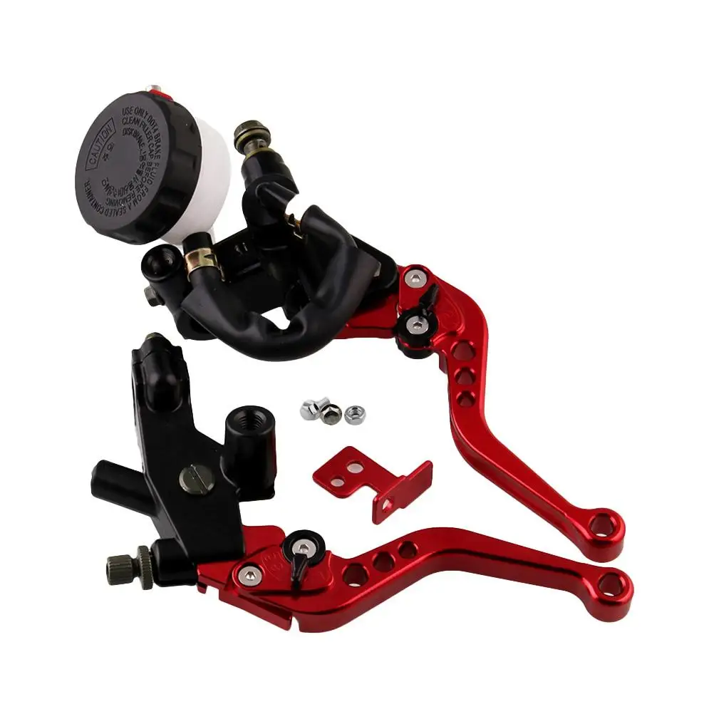 

7 8 Inch 22mm Front Brake Clutch Master Cylinder Lever Adjustable Levers Fluid Reservoir Scooter Motorcycle Truck Brake Parts