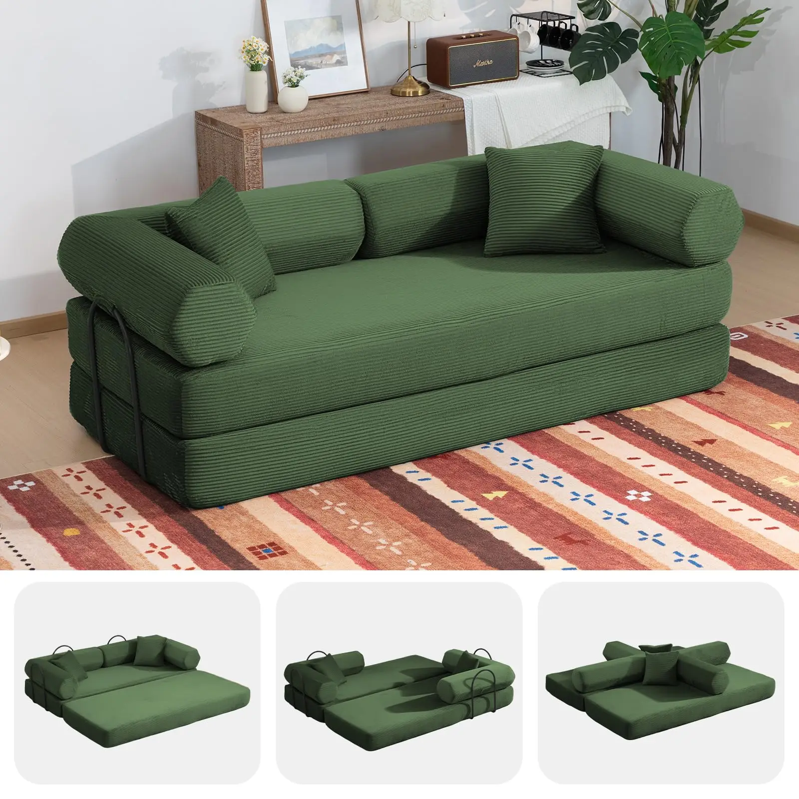 6-in-1 Convertible Futon Sofa Bed,79