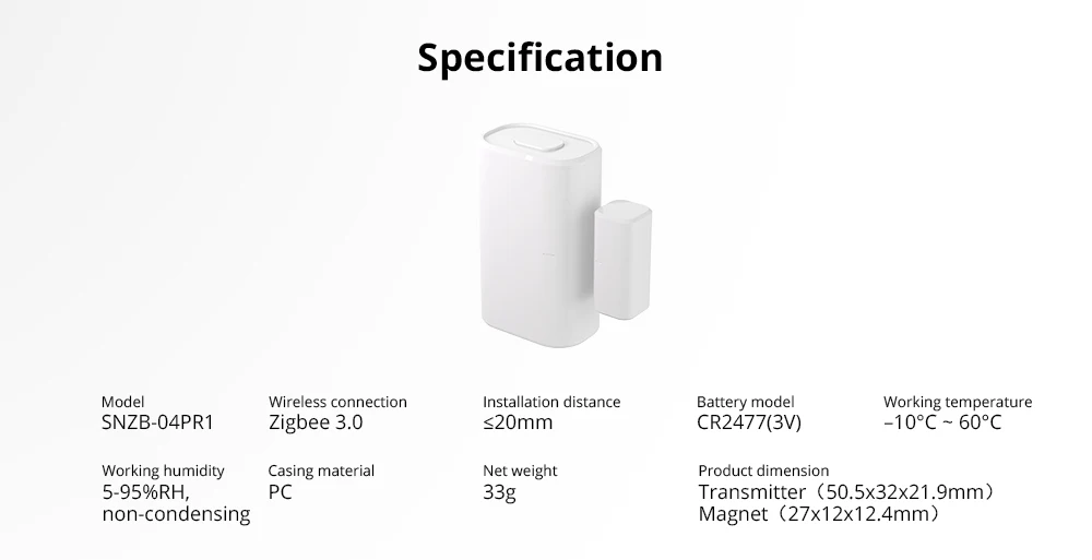 SONOFF Zigbee Tür- und Fenstersensor SNZB-04P Zigbee 3.0 Lokale intelligente Szenensteuerung Zigbee-Sensor für Haussicherheit Benötigt Zigbee-Hub – Detail 15
