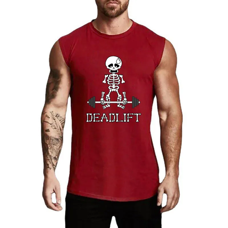 Camiseta ajustada transpirable para hombre, camiseta sin mangas para correr, Fitness, Verano