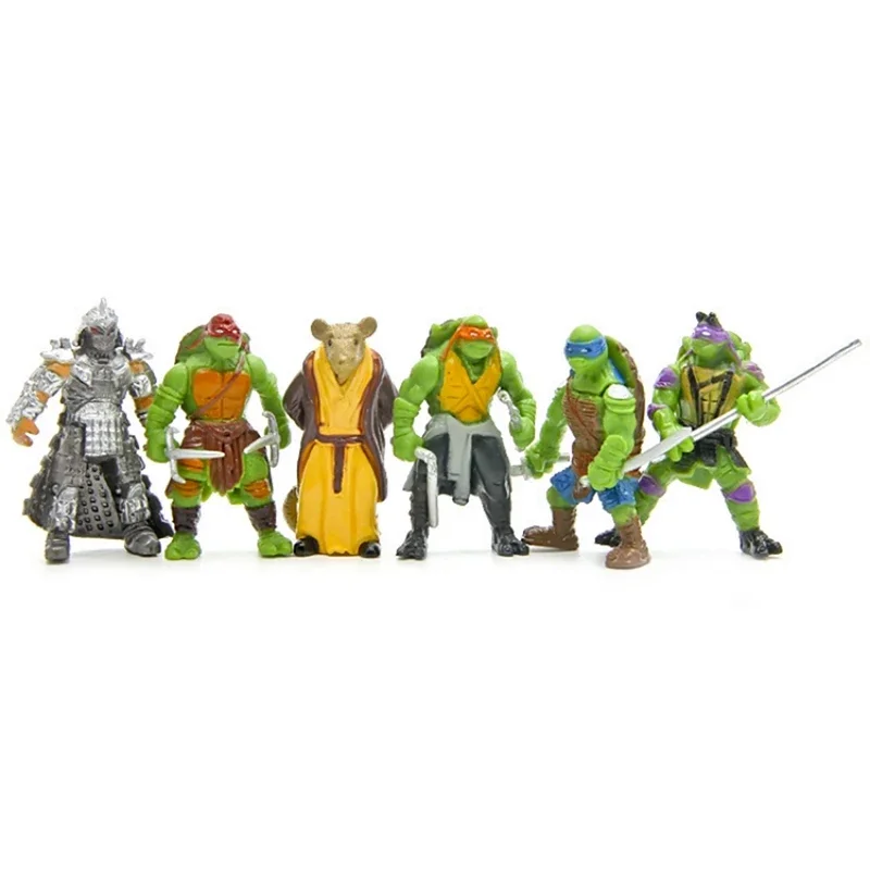 Classic Movie Teenage Anime Mutant Ninja Turtles Raphael Donatello Kit Toys Model Doll Gift Anime Harajuku Kids Gifts Kawaii Toy