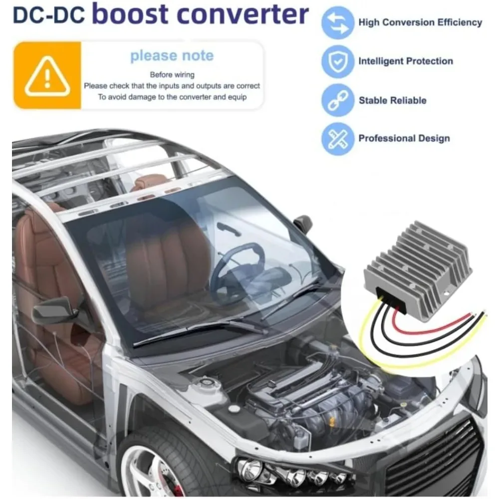 36V 48V to 24V 10A 15A 20A Converter Buck Converter Reducer Voltage Regulator Suitable for Waterproof Modules of Car Golf Carts