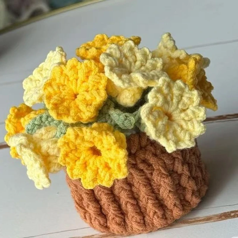 Mini Rose Bundle Cup Mat Crochet Cup Mat Rose Meal Mat Hand-knitted Flower Basket Cup Mat Tea Cup Mat Mother's Day Gift Crochet
