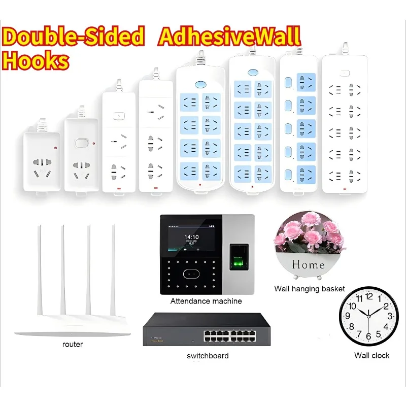Ganchos de parede adesivos de dupla face, ganchos de ventosa transparentes e resistentes, ganchos de armazenamento, kit de ganchos para banheiro, cozinha e quarto.