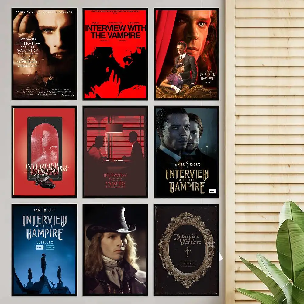 Interview With The Vampire Classic Vintage Poster Self-adhesive Art Room Entrance Restaurant Wall Decor Art Painting