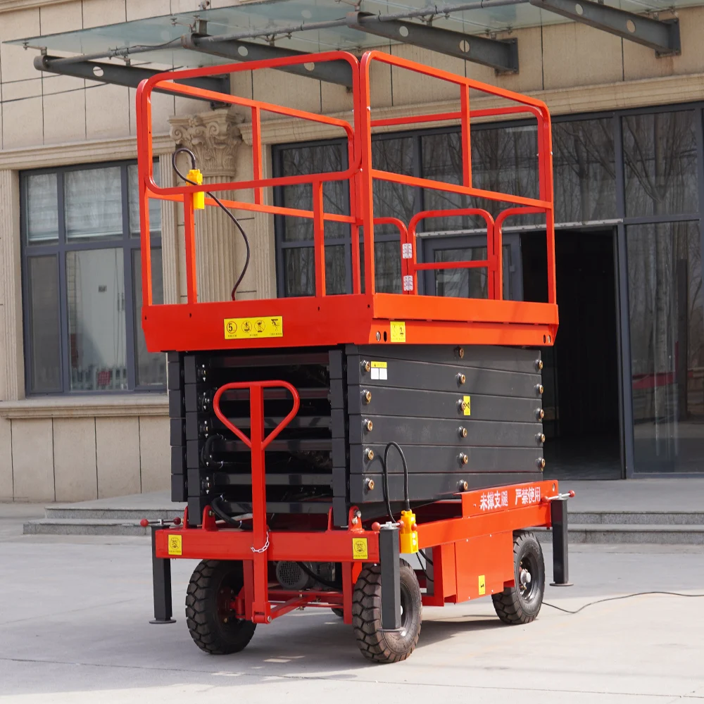 Semi Automatic Aerial Work Electric Scaffold Lift Scaffolding Hydraulic Scissor Lift