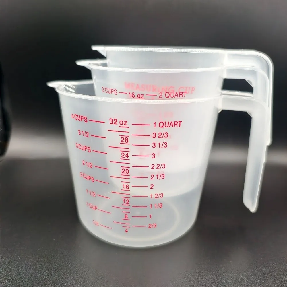 Cup Marking Clear Plastic Measuring Cup With Spout With Handles Plastic Mug Graduated Measuring Cups Recipe Ingredient