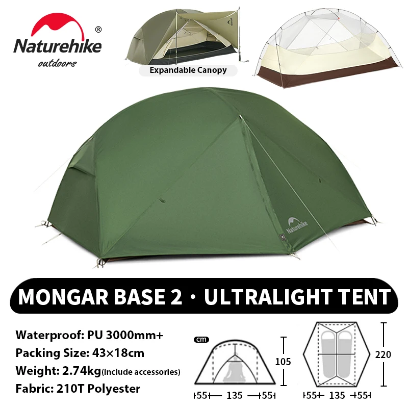 [訳あり品] Naturehike Mongar UL 1人用 テント Mongar™ UL 1-Person Ultralight Backpacking Tent | Naturehike