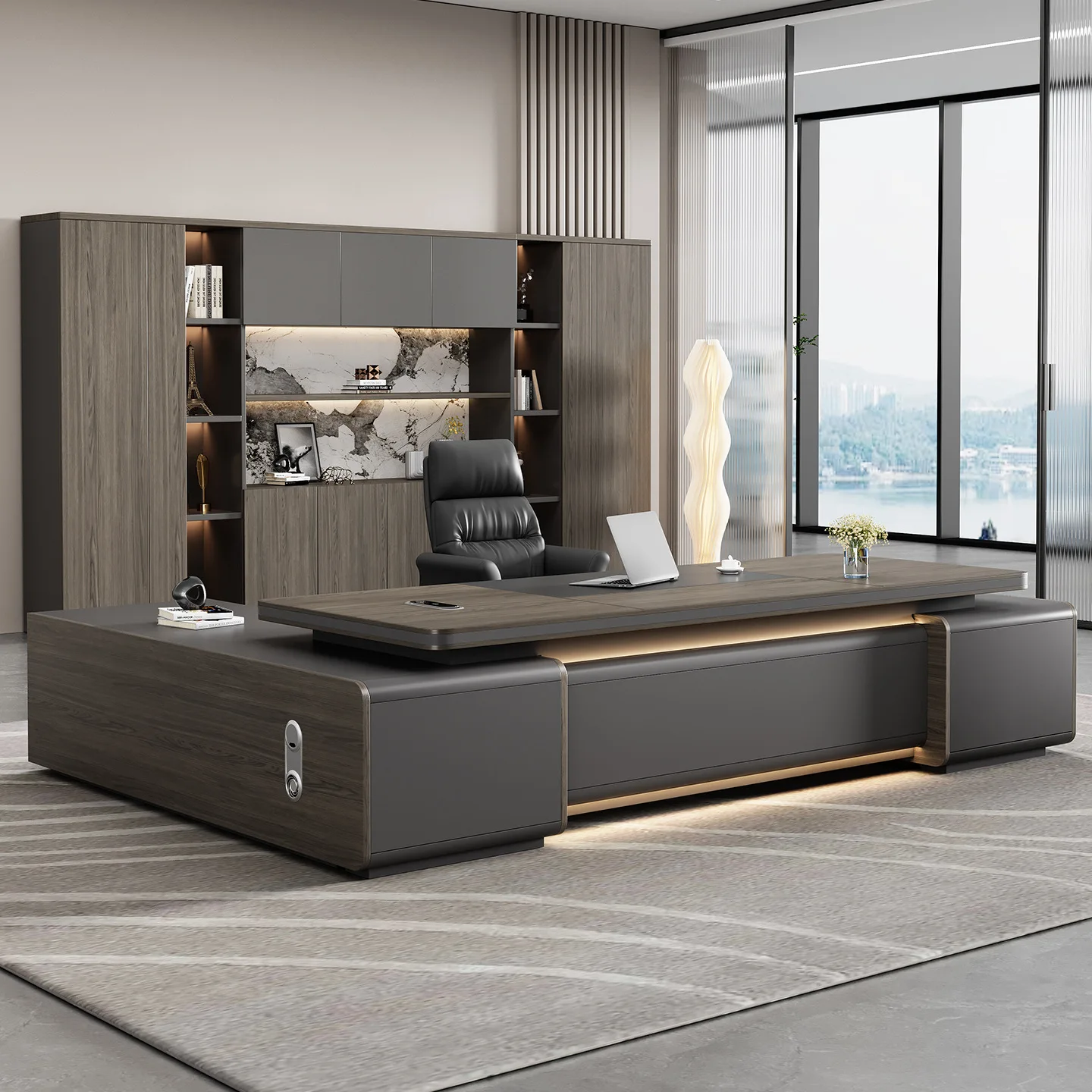 Boss Desk Chairperson President's Desk Senior Sense Head  Manager Office  Chair Combination