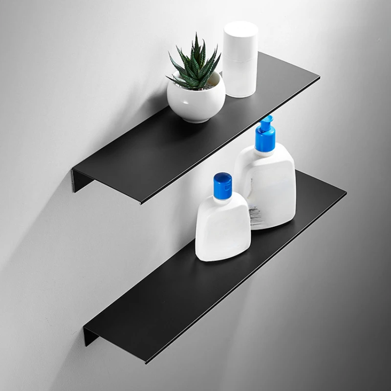 Mensola da bagno in stile minimalista nero