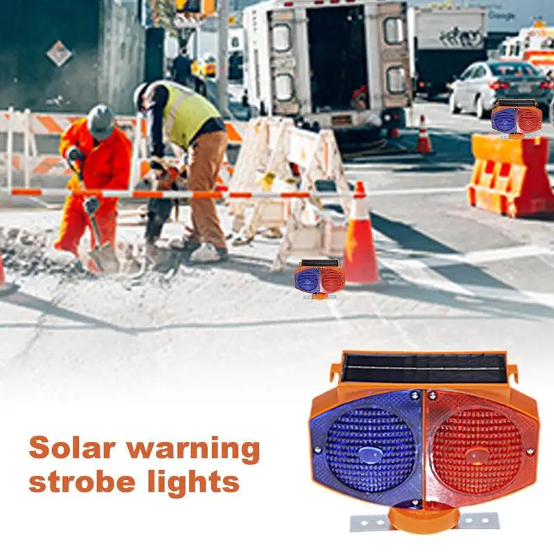 Flashing Warning Light Solar Flashing Warning Light Sensitive Double Side Waterproof Solar Sensitive Flashing Traffic Flashing