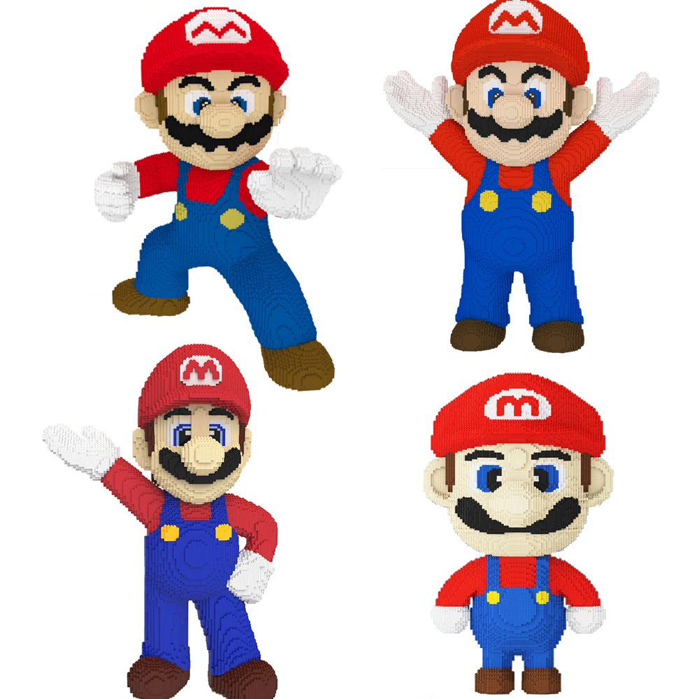 

Super Mario Bros Connection Building Blocks 80-102cm Super Big Mario DIY Figures Mini Bricks Toys for Home Store Decoration