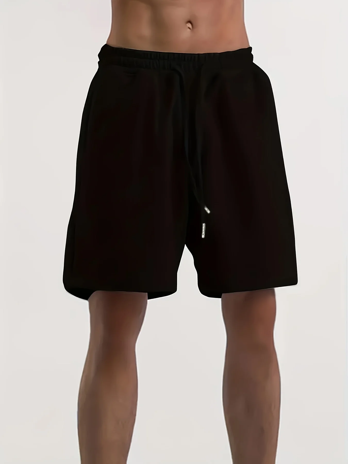 

Мужские летние повседневные спортивные шорты свободного кроя с эластичной талией и шнурком, из дышащей ткани, подходят для занятий спортом и фитнесом