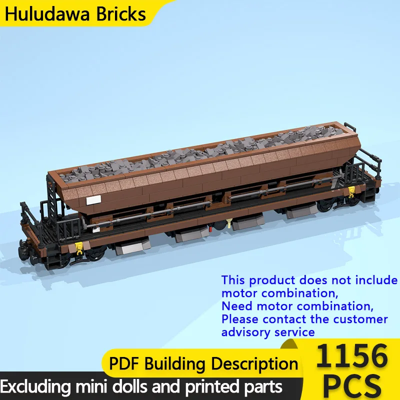 

City Car Model MOC Building Bricks 8-Wheel Hopper Wagon Facs-124 Modular Technology Children Holiday Gifts Assemble Toys Suit