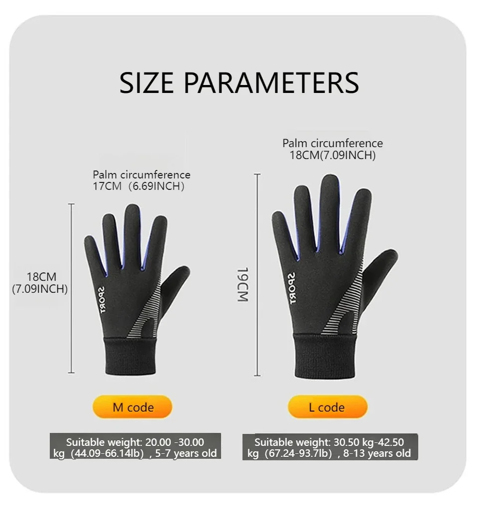 Warme Winter-Reithandschuhe für Kinder, Silikon, rutschfest, wasserdicht, verschleißfest, Vollfinger-elastische Handgelenke für Jungen und Mädchen, winddicht – Detail 6