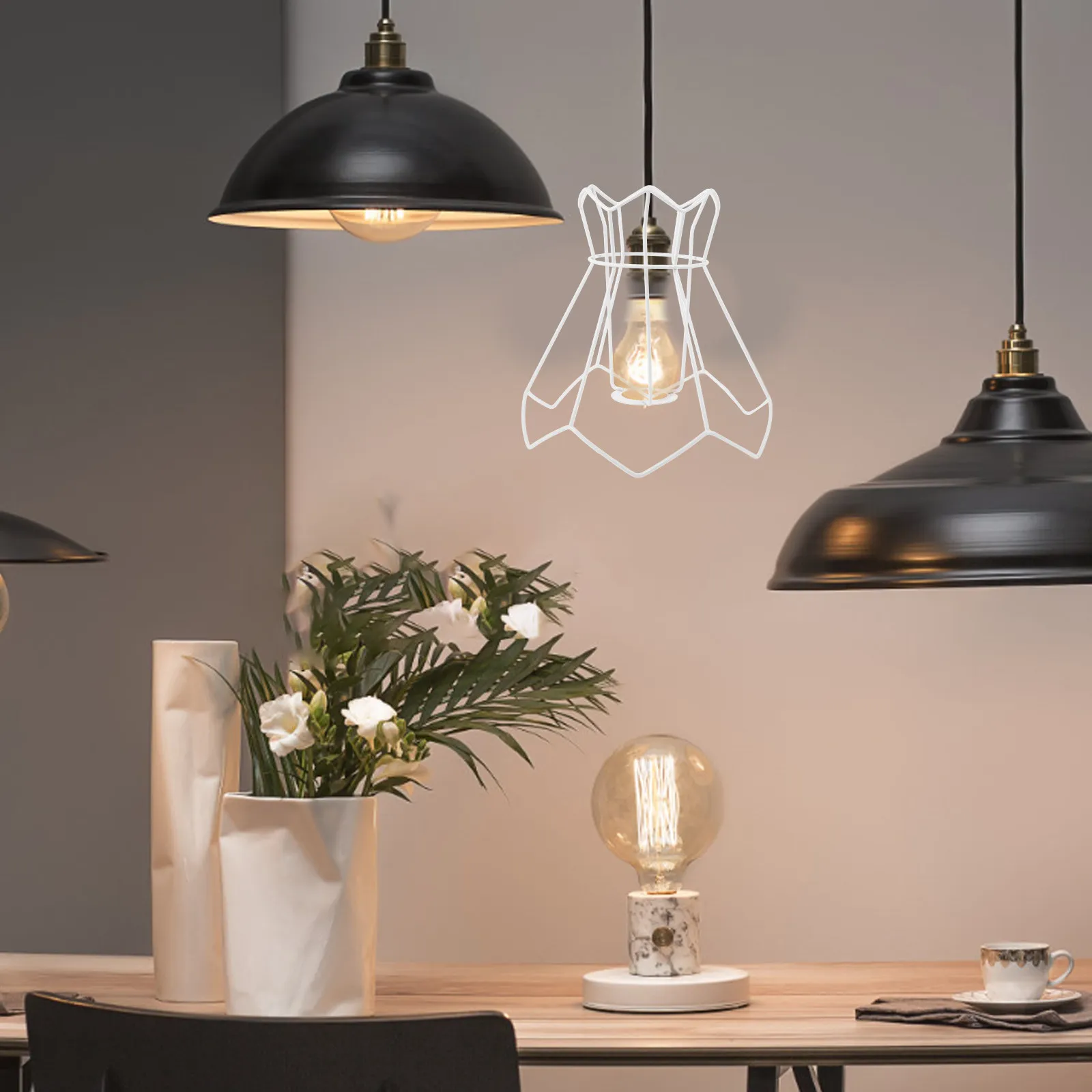 

DIY Lamp Shade Frame Iron Metal Lampshade Rack for Table Lamps Pendant Lights Home Office Cafe Decor Vintage Style Lampshade
