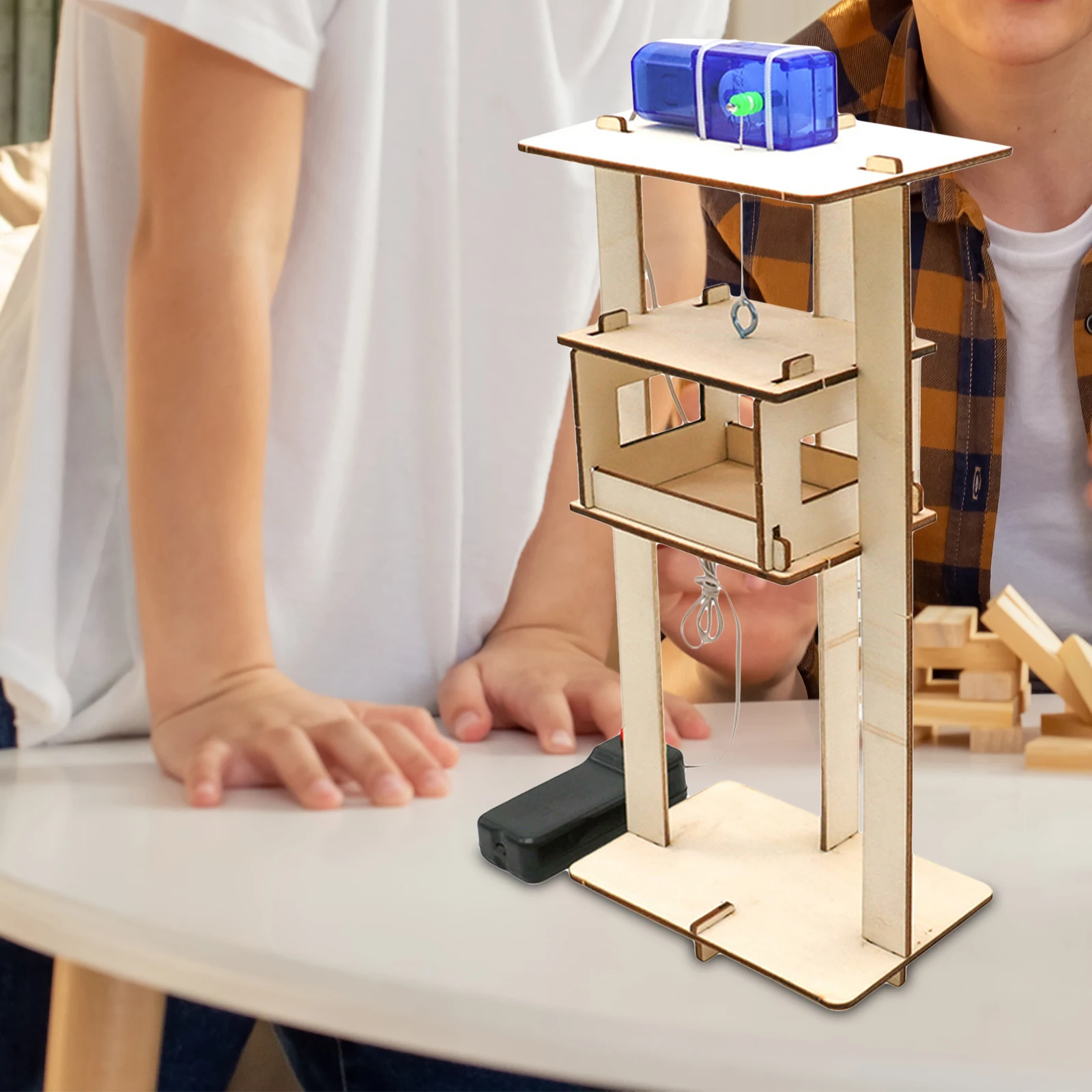 Ascensor eléctrico de juguete creativo para niños, adolescentes, niños y niñas, Kits de innovación, descubrimiento físico, ciencia, DIY ensamblado