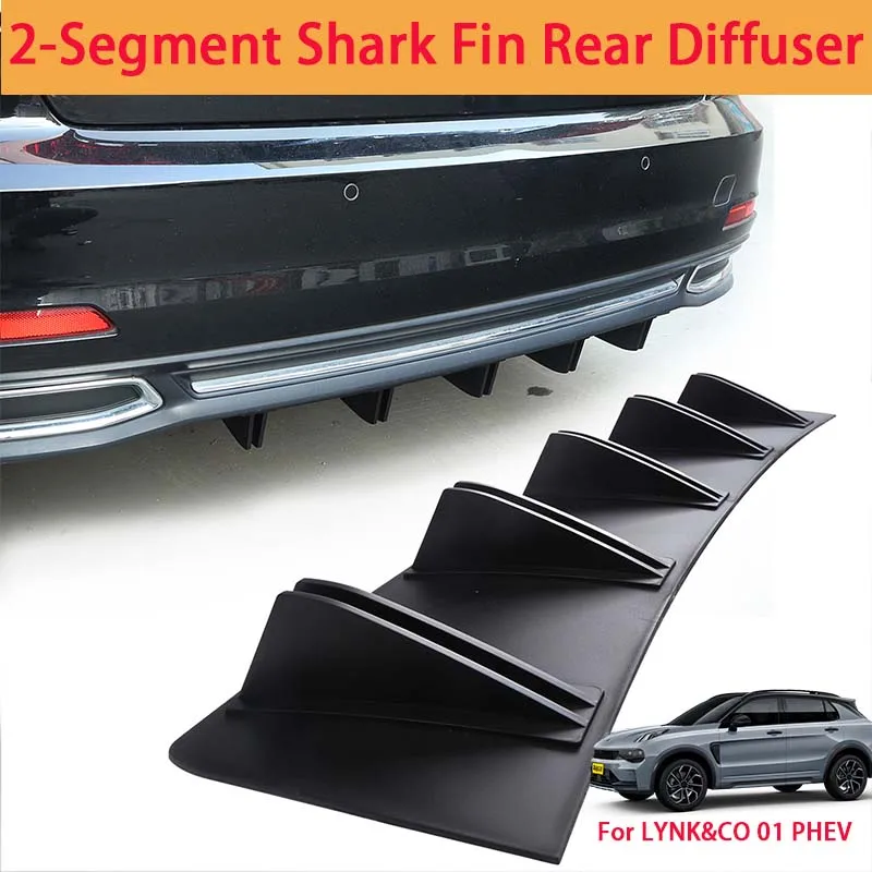 For LYNK&CO 01 PHEV Shark Fin Rear Diffuser Split Chassis Spoiler Auto Aerodynamic Parts Aerodynamic Modification