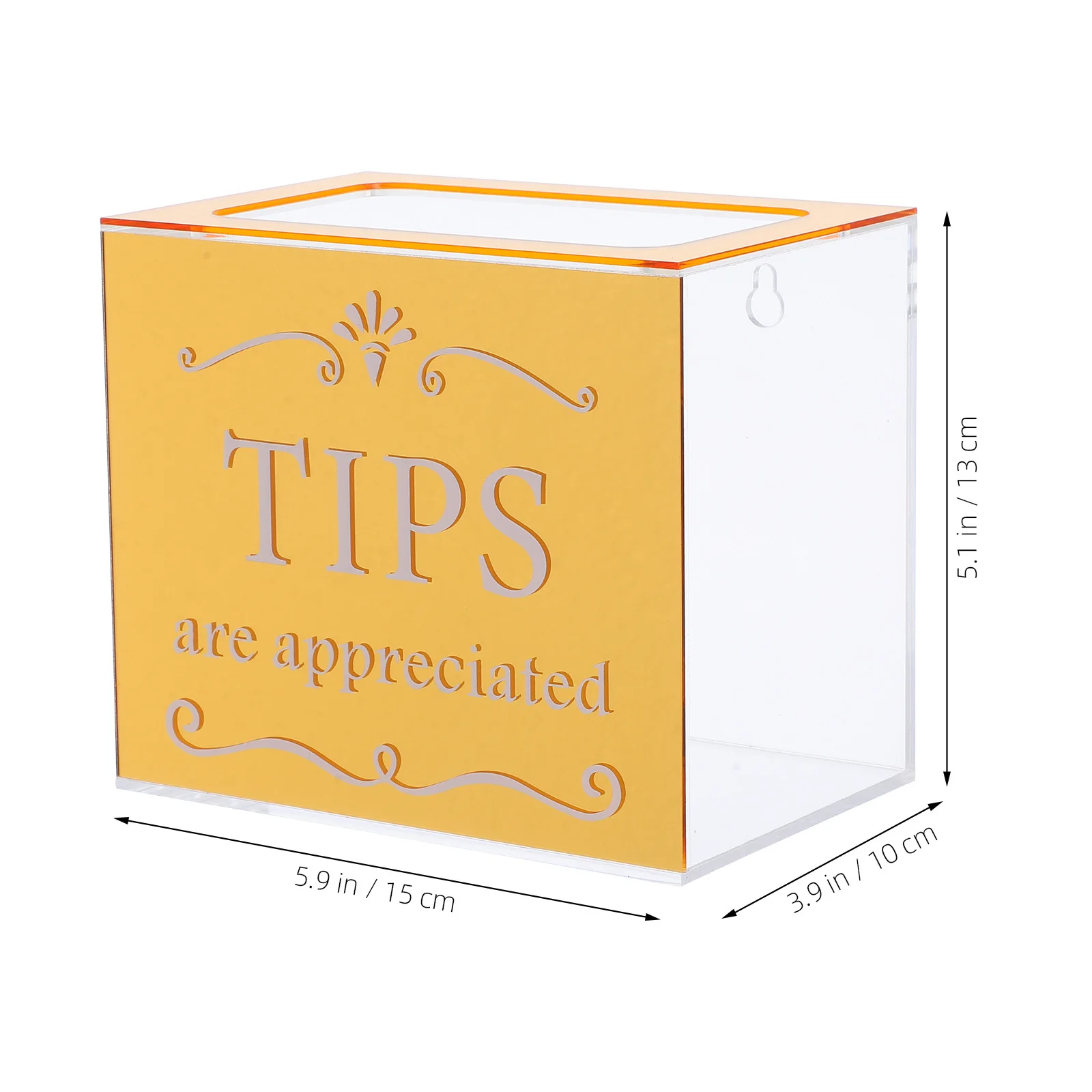 حاوية جمع التبرع الشفافة ذات طرف أكريليك مع قفل فتحة، سعة كبيرة للحانات والمطاعم والمقاهي والمراكز والشاحنات الغذائية