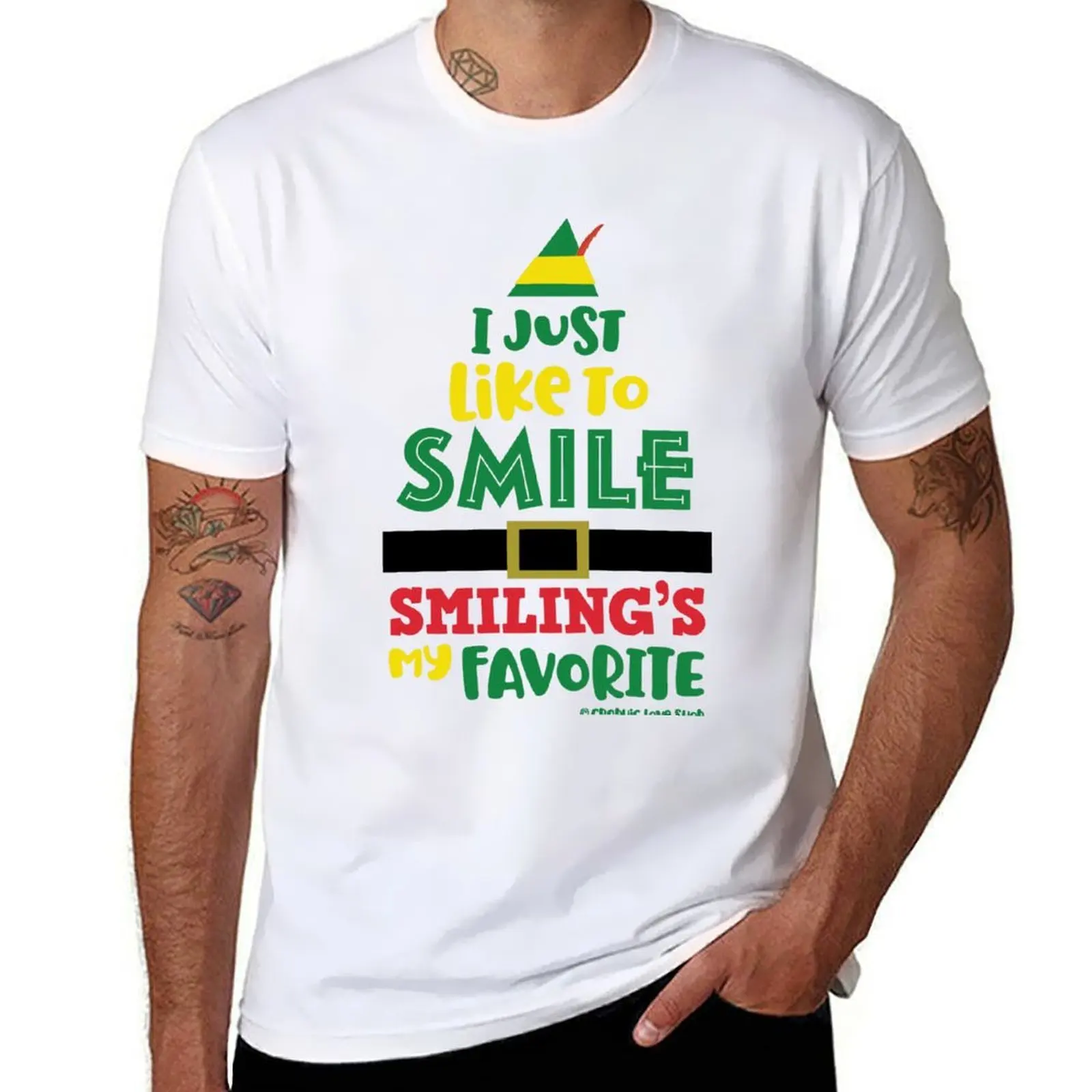 

I Just Like to Smile, Smilings My Favorite, Buddy the Elf  GraphicLoveShop T-Shirt funny t shirts man T-Shirt