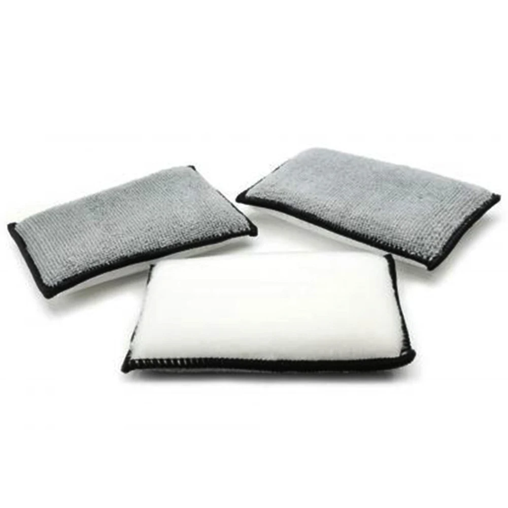 1-5PCS Microfiber Interior Scrubbing Sponge (5”x3.5”) Applicators for Leather Plastic Vinyl and Upholstery Car Cleaning tools