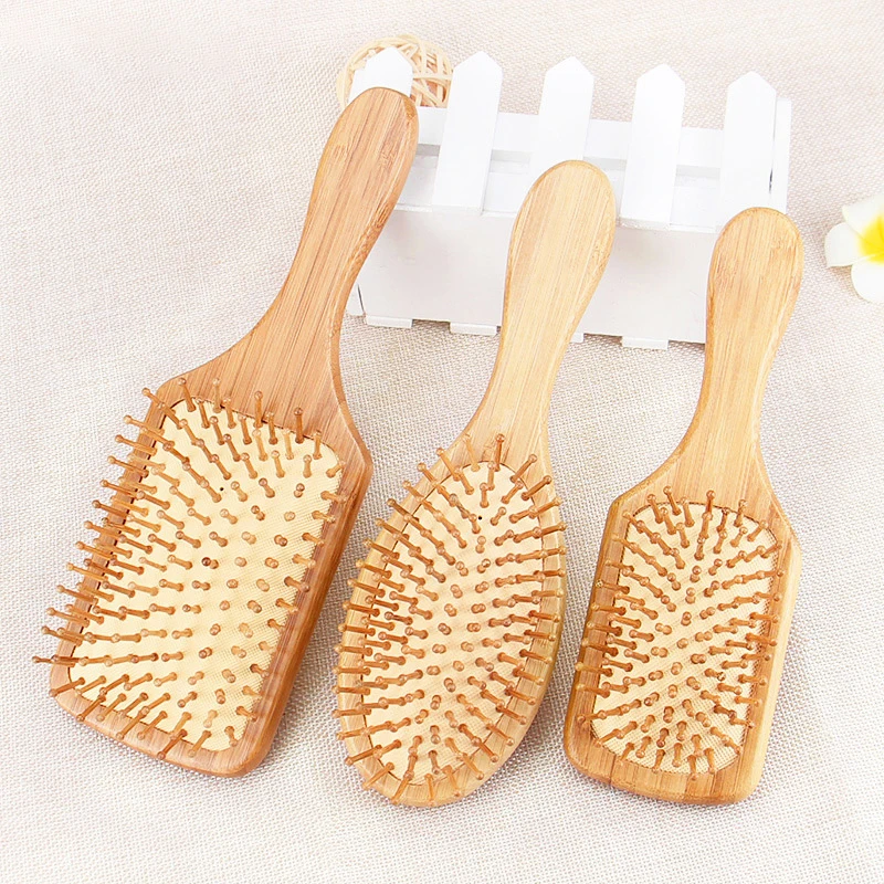 Oem Professional Hair Styling Tools 100% Natural Bamboo Wooden Hair Brush Comb For Women