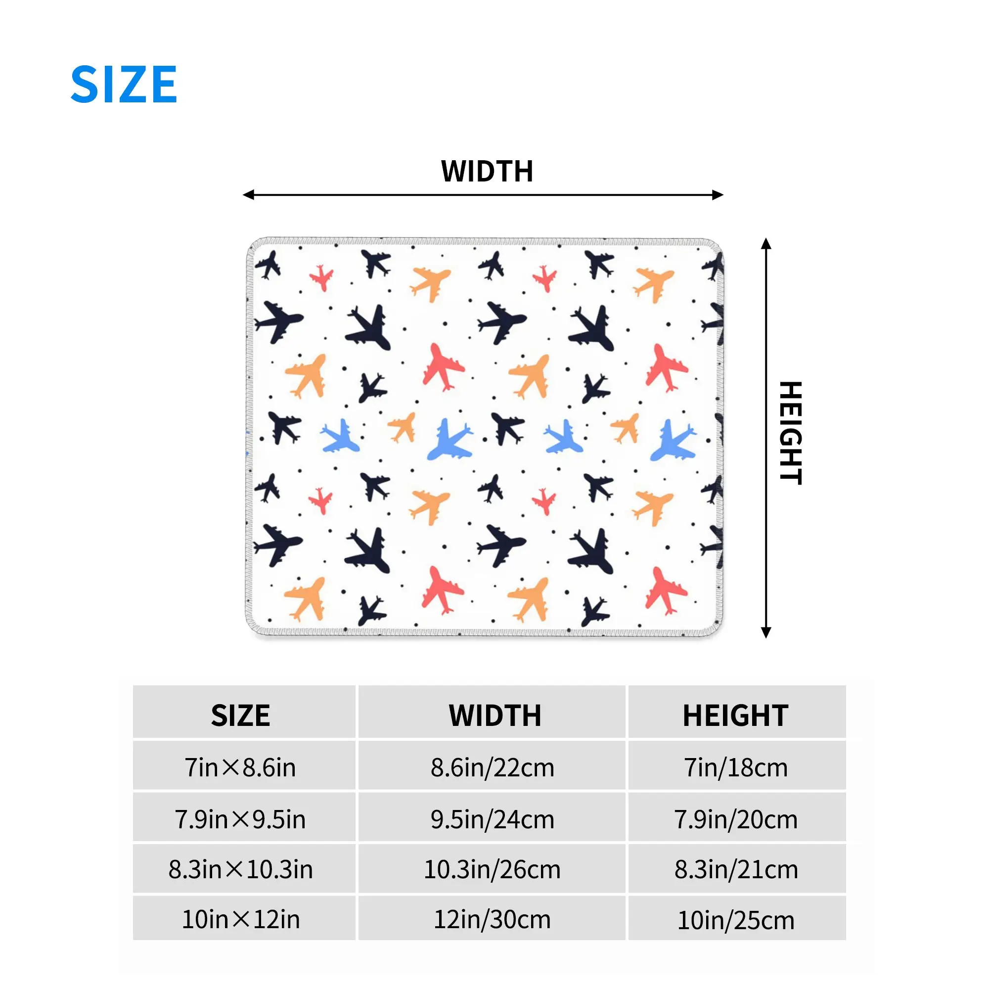 Random Airplanes Aviation Fighter Pilot Mouse Pad Computer Keyboard Mouse Mat PC Laptop Desk Mat Office Accessories Table Mats