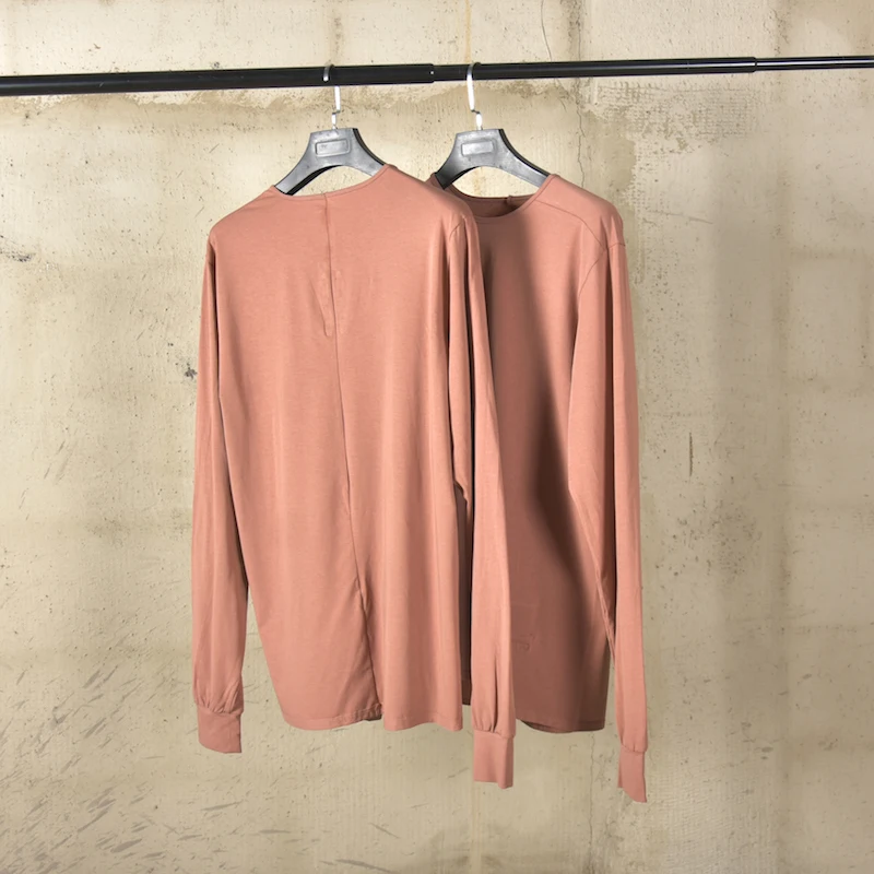 High Street Tees T Shirts Tops RO2025 New Men's Long Sleeved T-shirt Round Neck Base Shirt Slim Fit