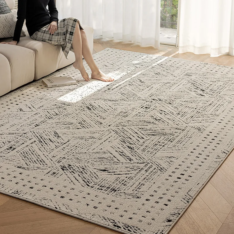 Premium Silica Fiber bedroom mats with 2025 Advanced Thickened Living Room Carpet Washable and Stain-resistant Antique Style