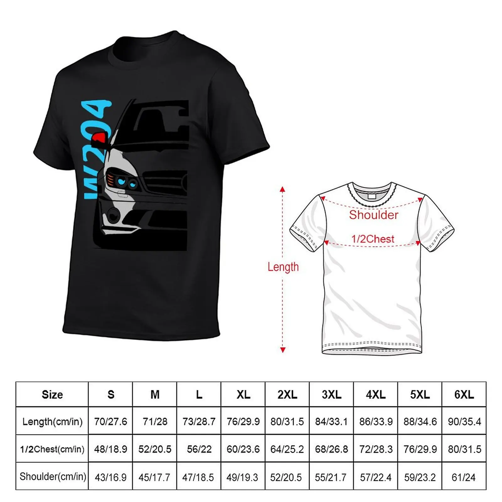 W204 C63 T-Shirt Zwaargewichten Zomerkleding Plus Maten Douane T-Shirt Voor Mannen