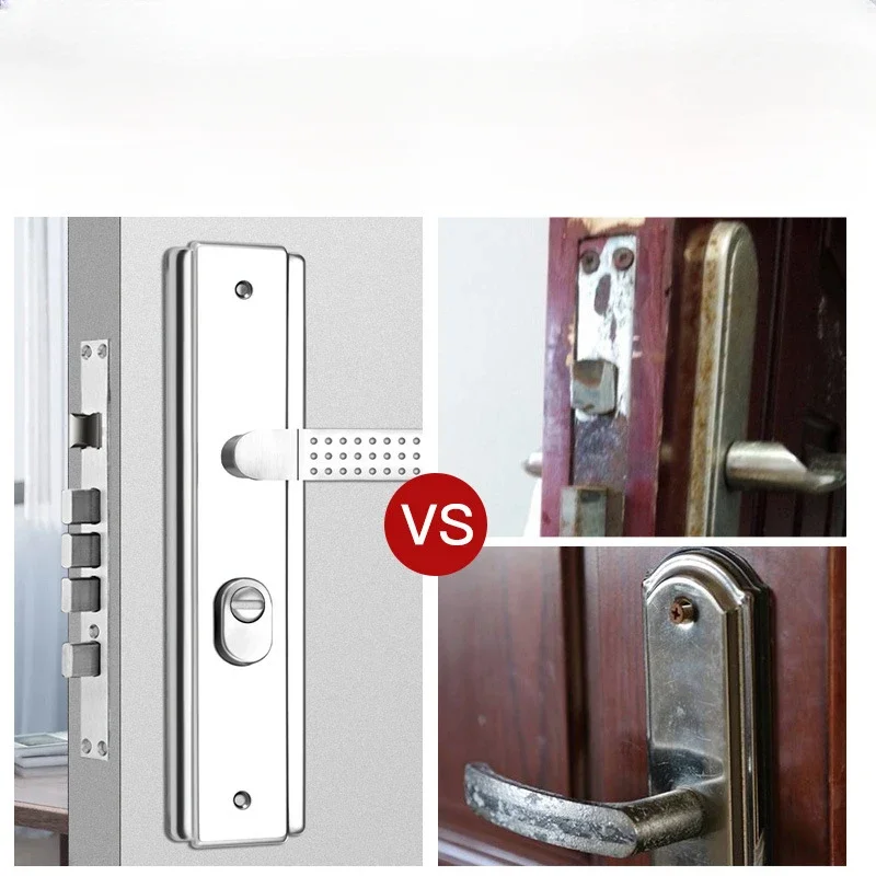 Imagem -04 - Universal à Prova de Roubo Door Lock Grupo Duplo Active e Duplo Bloqueio Rápido Agregado Familiar Indoor Lock Pcs Set