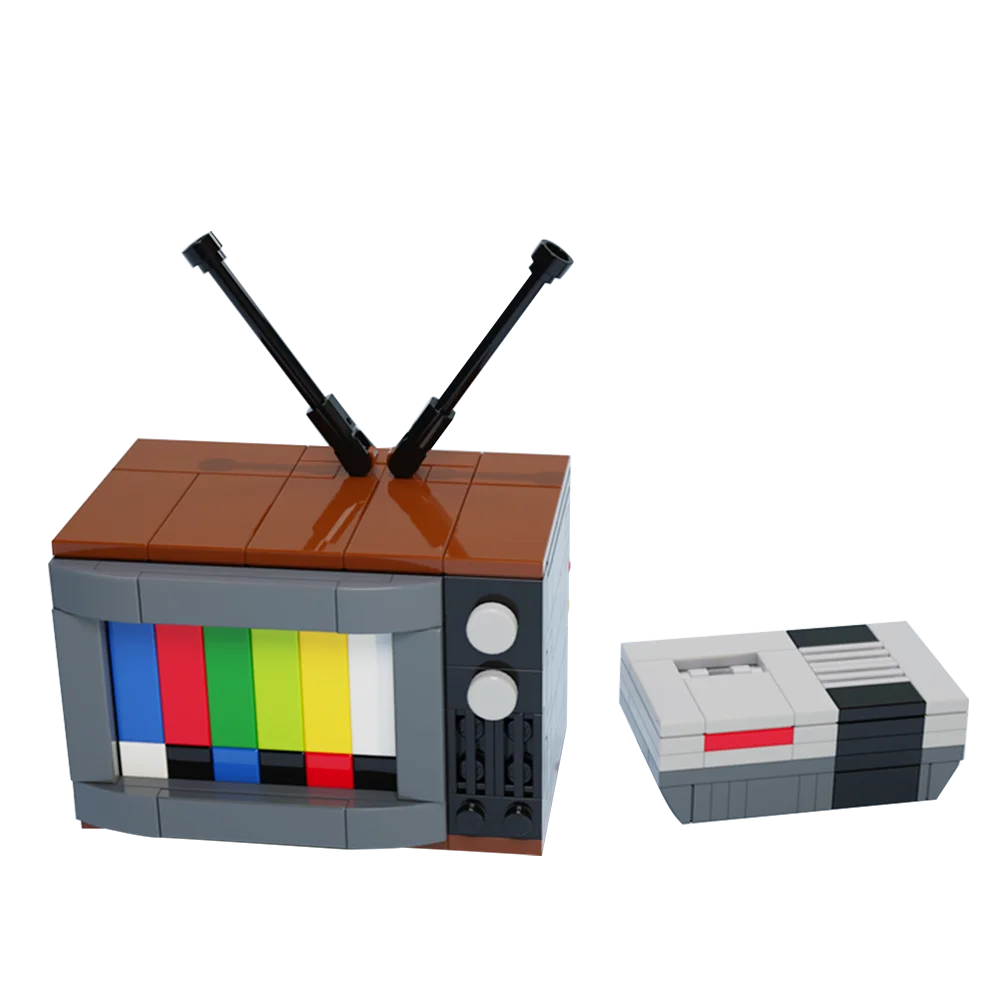 Gobricks MOC NES และทีวีเกมคอนโซลความบันเทิงระบบ Building Block ชุด Wii U เกมมือถืออิฐของเล่นสําหรับของขวัญเด็ก