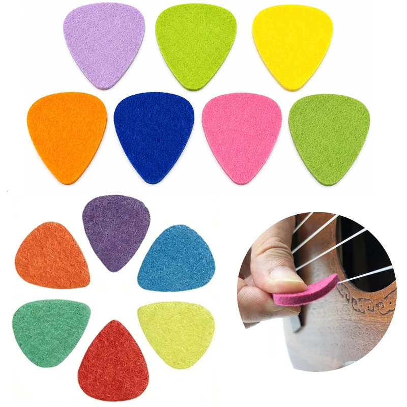 5/10/20PCS Guitar Felt Pick Mix Color Musical Instrument Practice Performance Supply Useful Gift for Music Lover Party Favor ZYF