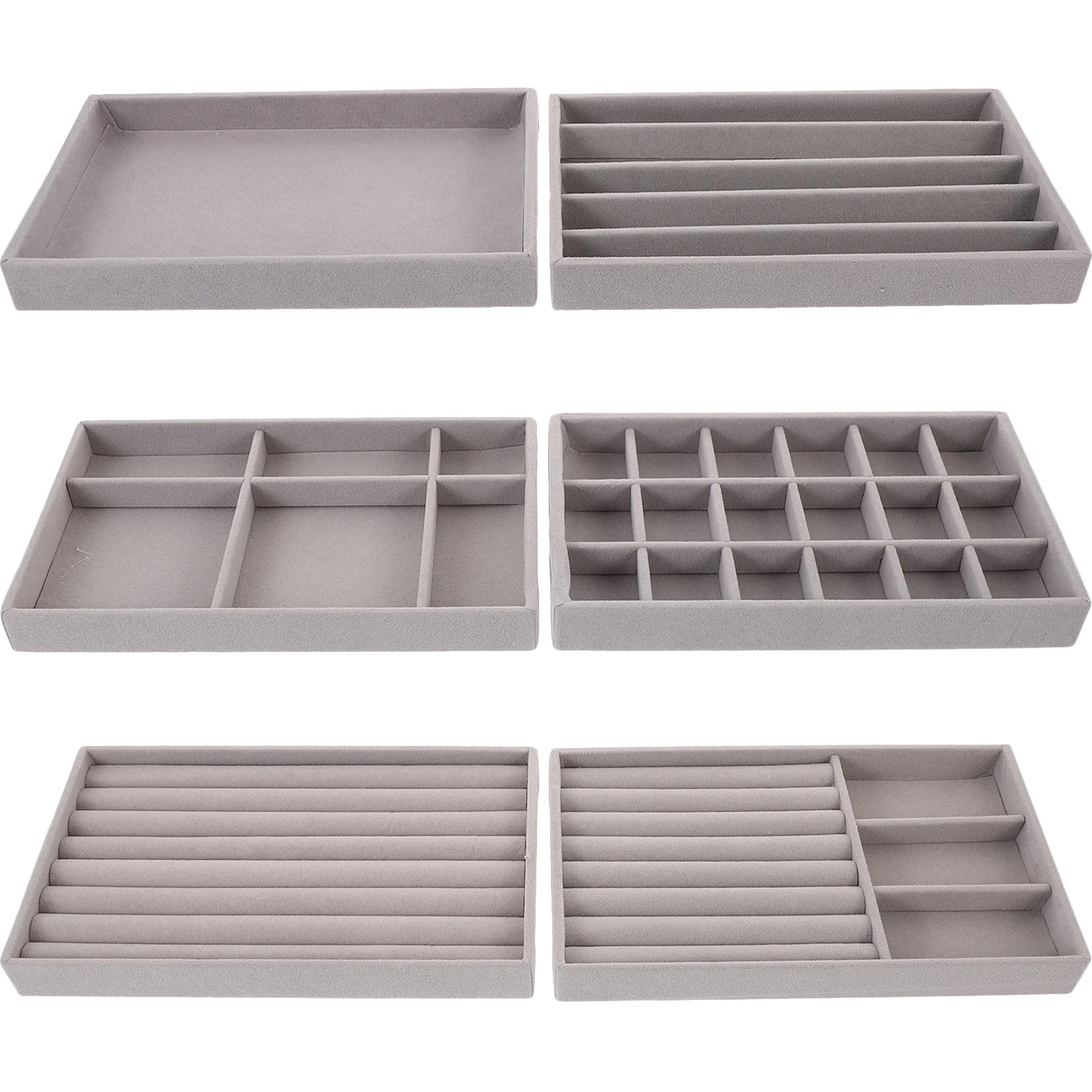 

1Set Jewelry Tray Organizer Display Case Stackable Ring Earring Necklace Storage Box Jewelry Organizer for Drawer Desktop