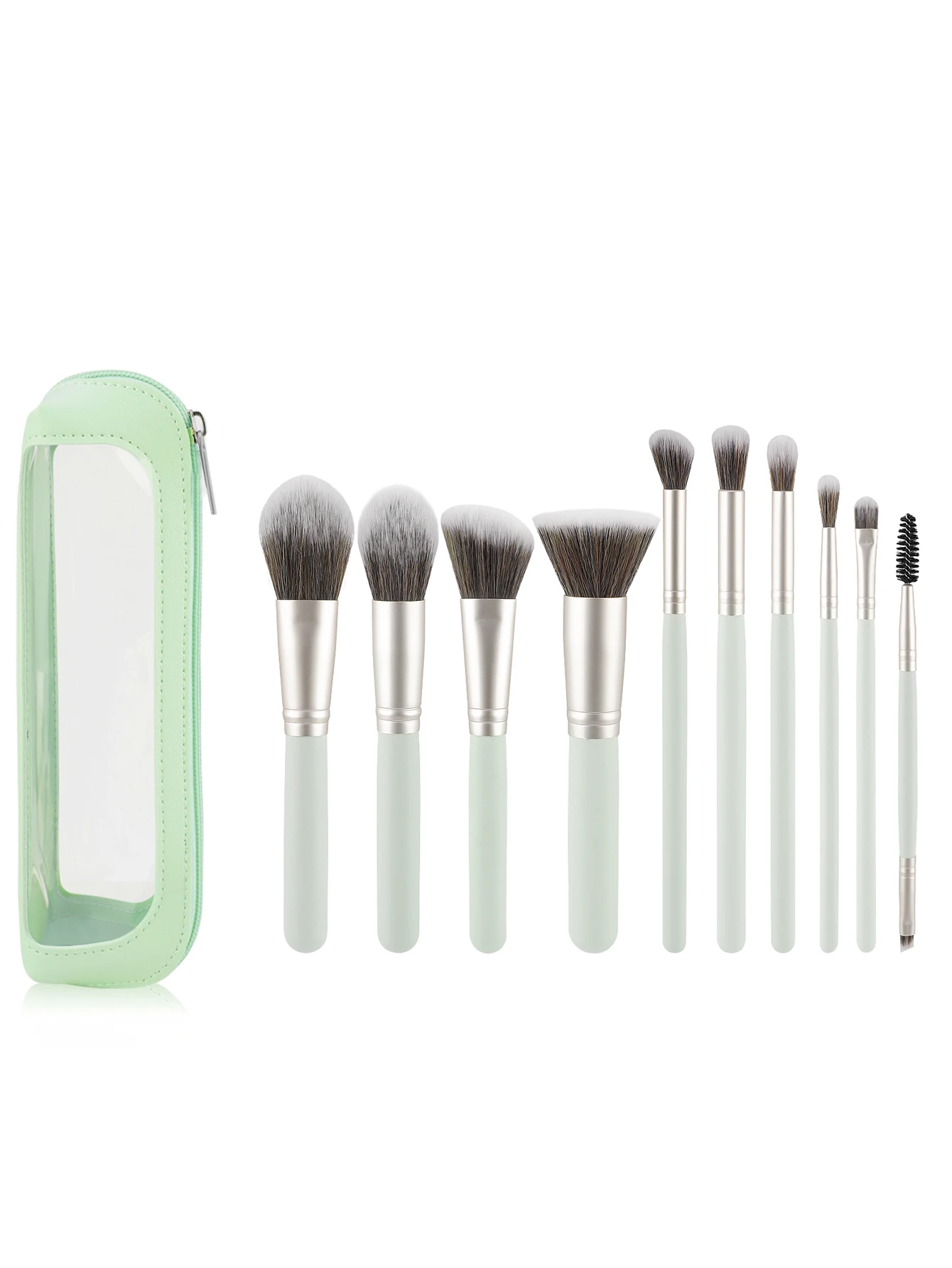 Zestaw pędzli do makijażu 11/12 szt., miękkie syntetyczne pędzle do podkładu, pudru, korektora, blendowania, pędzle do makijażu, pędzle do cieni do powiek, różu, z etui.
