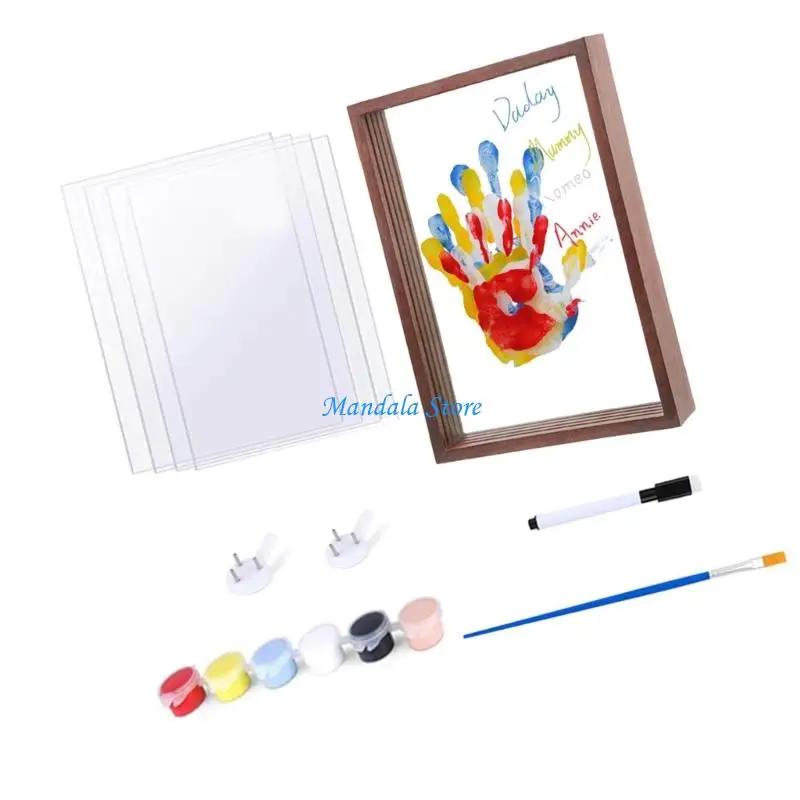 U2JC Heartwarmings Couple Family Handprint Set Wooden Frame Keepsakes For Gift Giving