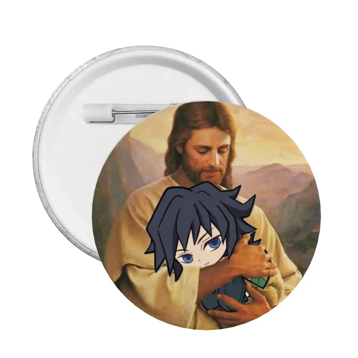 Unikalne przygody JOJO z polnareffem Jesus przycisk typu Soft przypinać niestandardowe memy mody Pinback odznaka broszka prezent dla dziewczyny