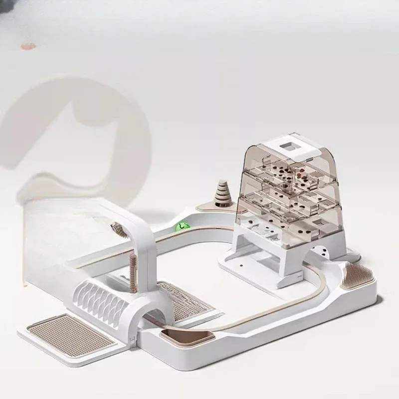 Puzzle Amusement Park Leaks Food Cat Self-Hi, Relieves Boredom, Teasers Cat Stick Multifunctional Itching Device
