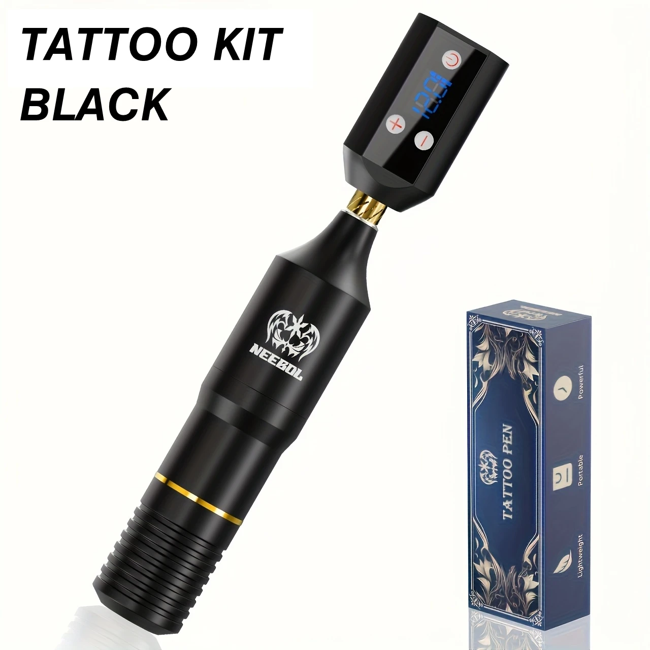 Wireless Tattoo Pen Kit Rotary Tattoo Gun Machine With Rechargeable Battery Digital LED RCA InterfaceFor Artists And Beginners