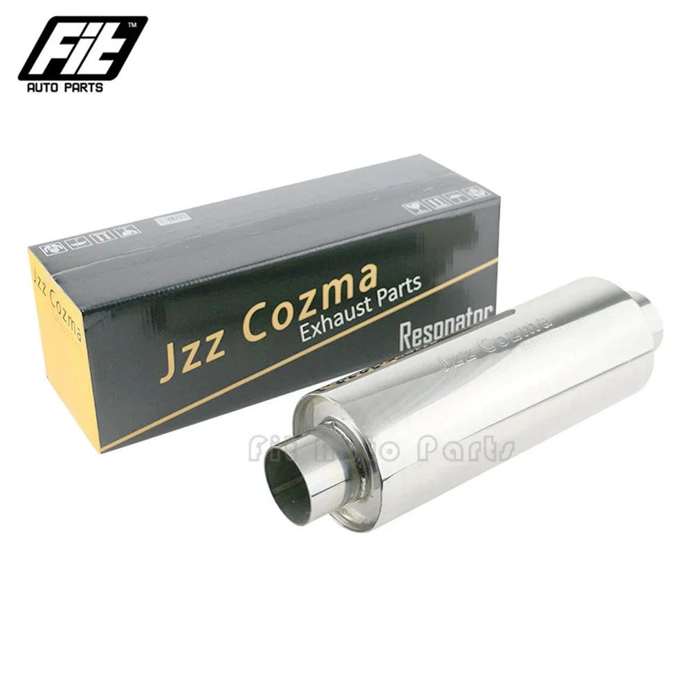 

High quality Universal Car Resonator 2.5 inch Exhaust Muffler Pipe straight Tube by JZZ