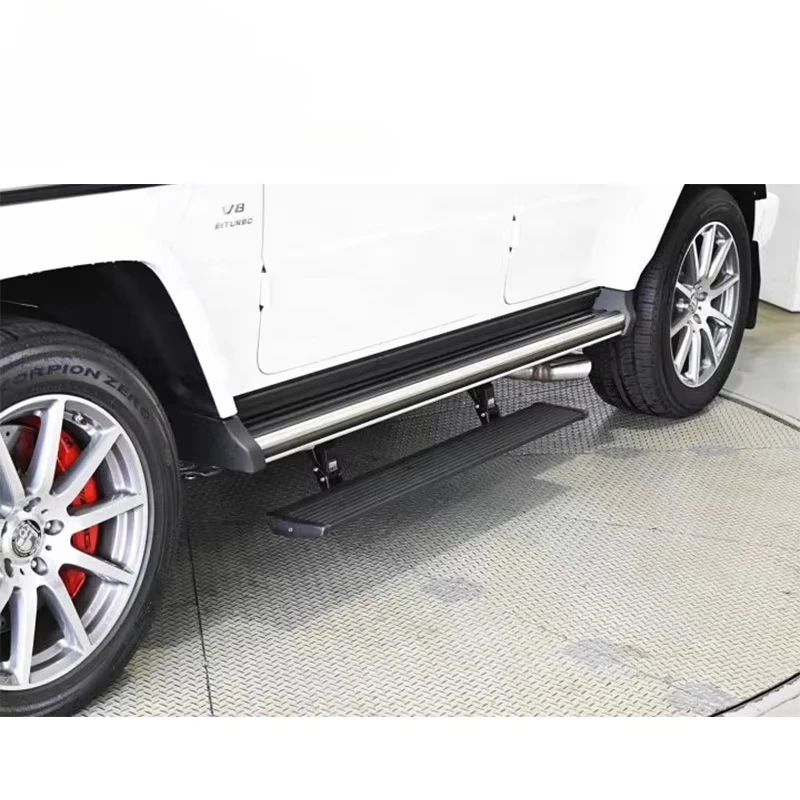 2019year~G Class W464 G63 G350 G500 G550 Stainless Steel Electric Side Step  (Short) With Metal Plate Running Board