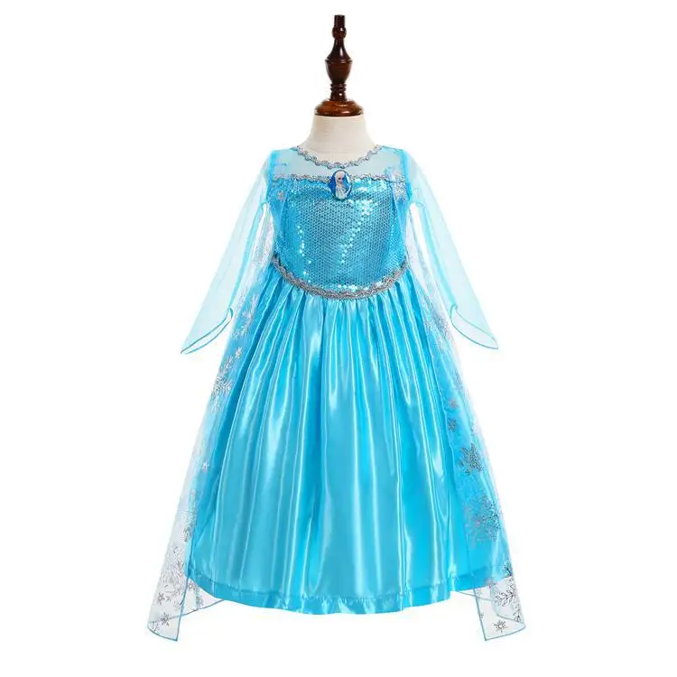 Girl Princess Dressy Costume 2026 Carnival Kids Anna Apparel Snow Queen Dresses Belle Snow White Elsa Clothing Halloween Play