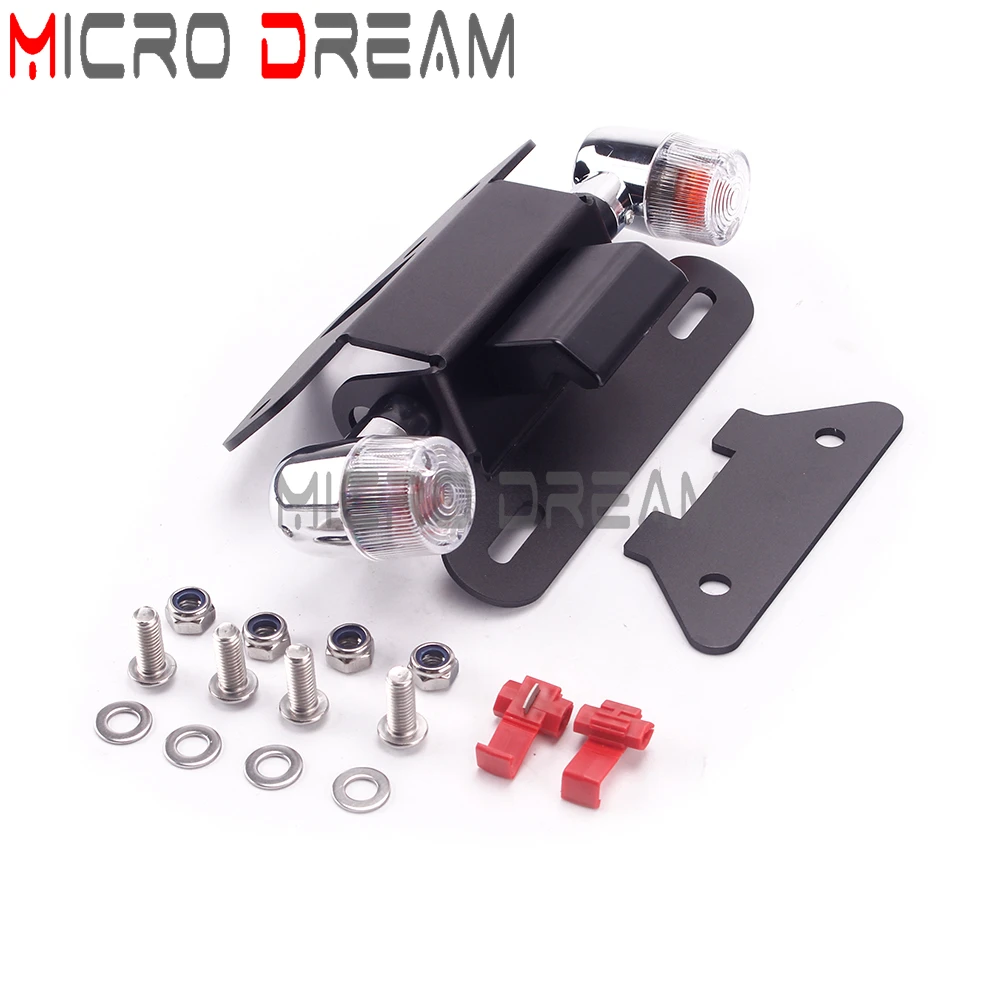 Motorcycle License Plate Holder LED Light For HONDA MSX 125 Gorm/Monkey 2013 14 2015 Tail Tidy Fender Eliminator Rear Bracket image 3