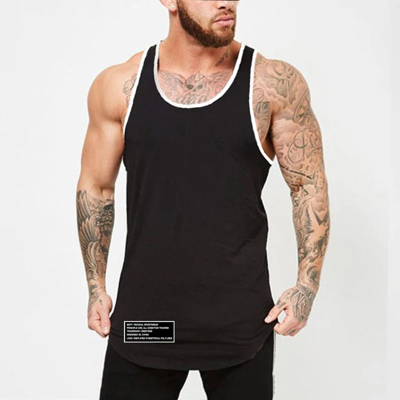 Gym Bodybuilding Workout Tank Tops Summer Fashion Sleeveless Shirt Cotton Fitness Sport Breathbale Slim Fit Muscle Men\'s Vests