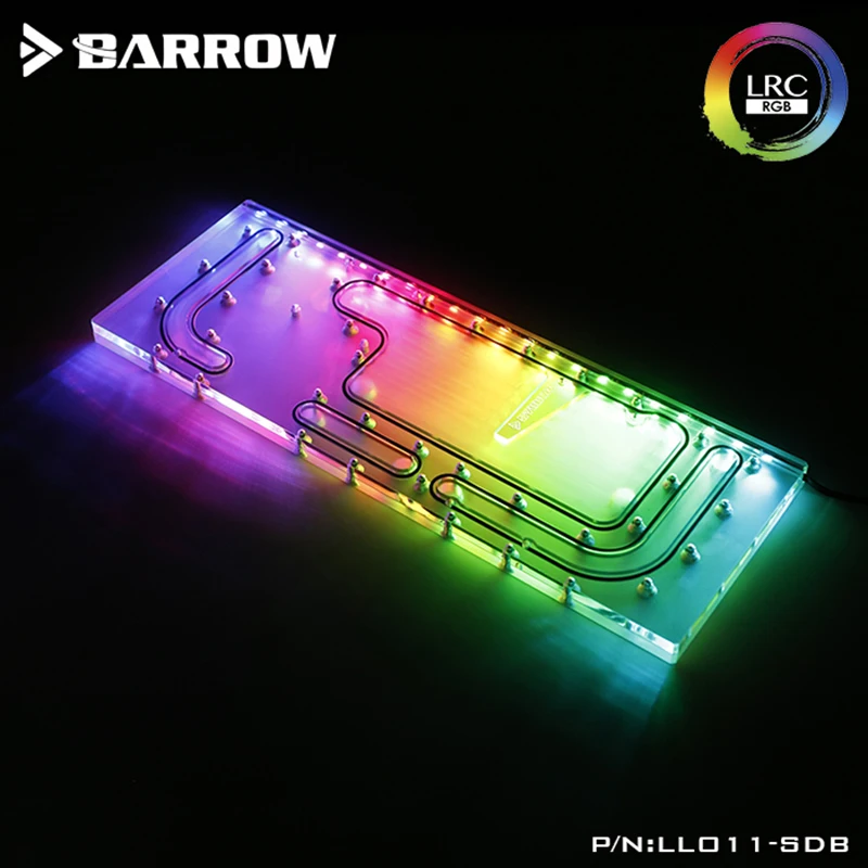 Barrow Acrylic Board as Water Channel use for LIAN LI O11 Dynamic Computer Case for Both CPU and GPU Block RGB 5V 3PIN Waterway