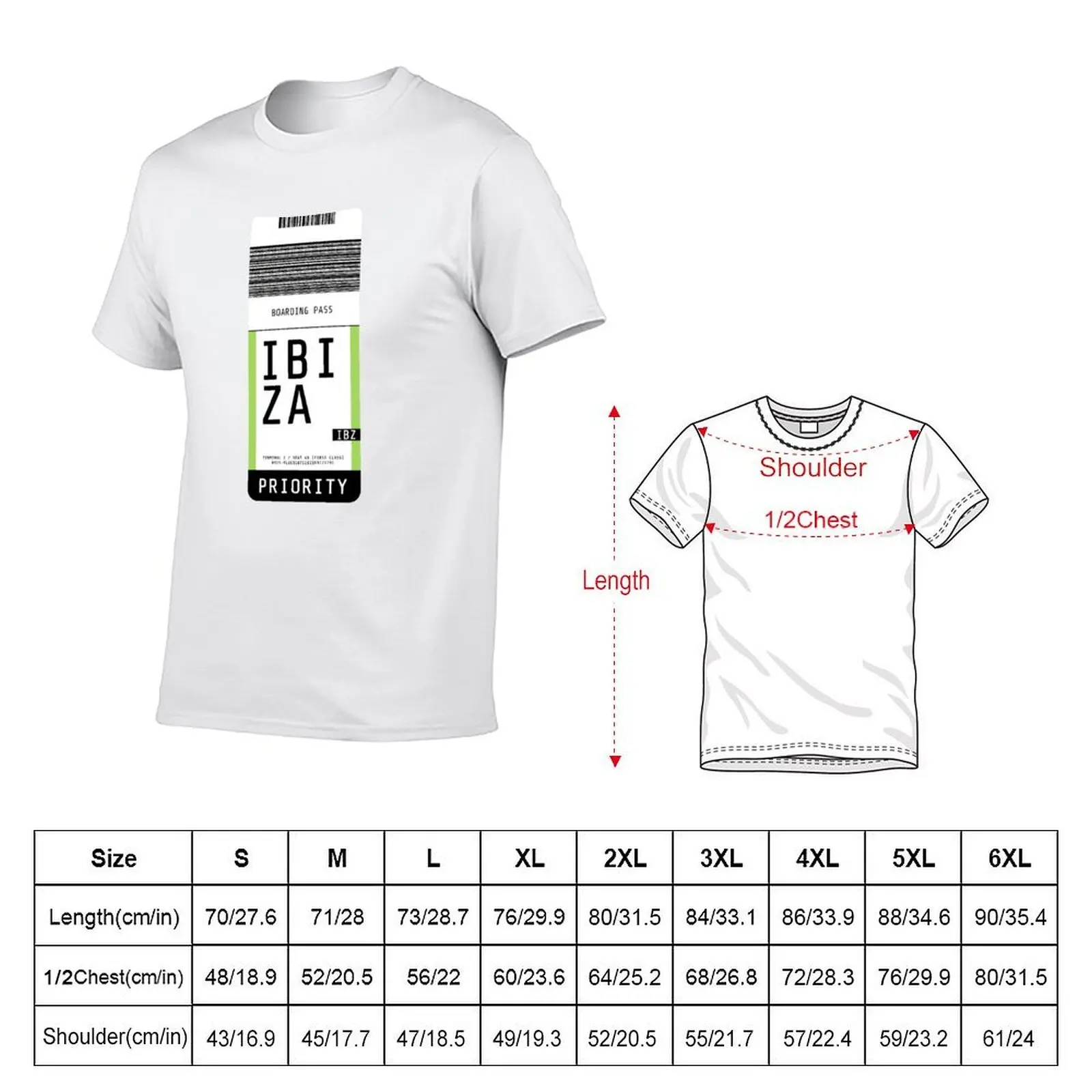 Ibiza Boarding Pass IBZ T-Shirt funny t shirts man t shirt man cotton T-Shirt