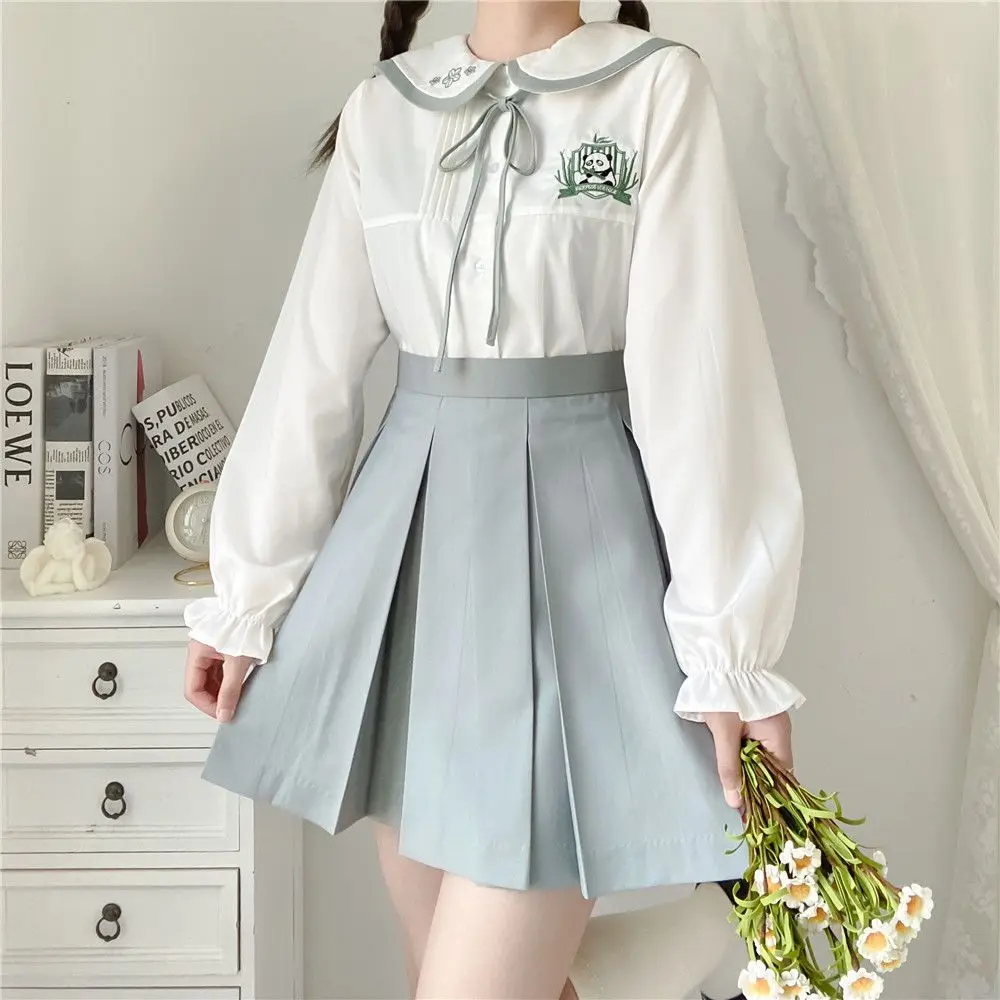 jupe-d'uniforme-jk-authentique-brodee-motif-panda-japonais-mignon-tenue-d'etudiante-style-marin